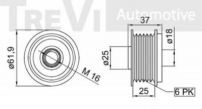 TREVI AUTOMOTIVE ap1083 -  Механизм свободного хода генератора